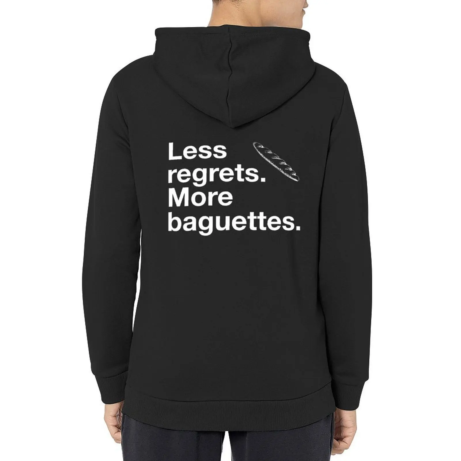 

Less Regrets. More Baguettes. Hoodie blouse men's autumn clothes men's clothes aesthetic clothing hoodie oversize