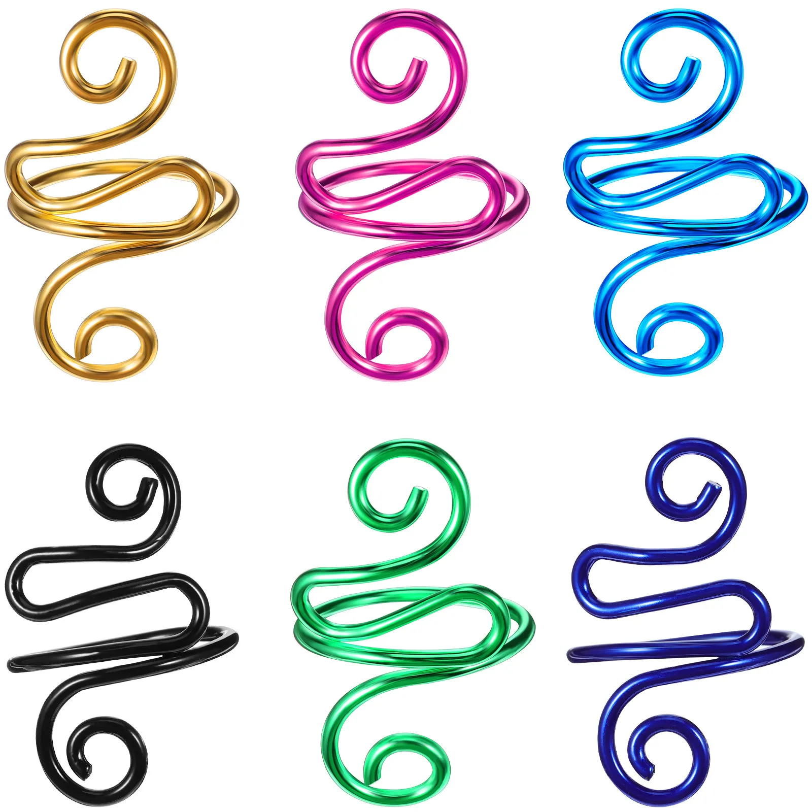 6Pcs Crochet Rings Adjustable Metal Yarn Guide Ring for Finger Comfort Fit Precision Crocheting Crochet Ring for Finger Yarn