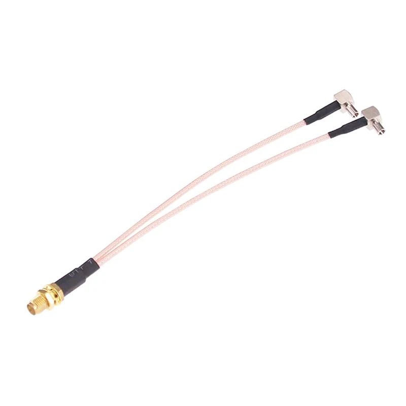 4G LTE Antenna Splitter SMA Female to Dual TS9 Adapter 15cm RG316 SMA to TS-9 Coaxial Pigtail Cable 6 inch for WiFi USB Modem