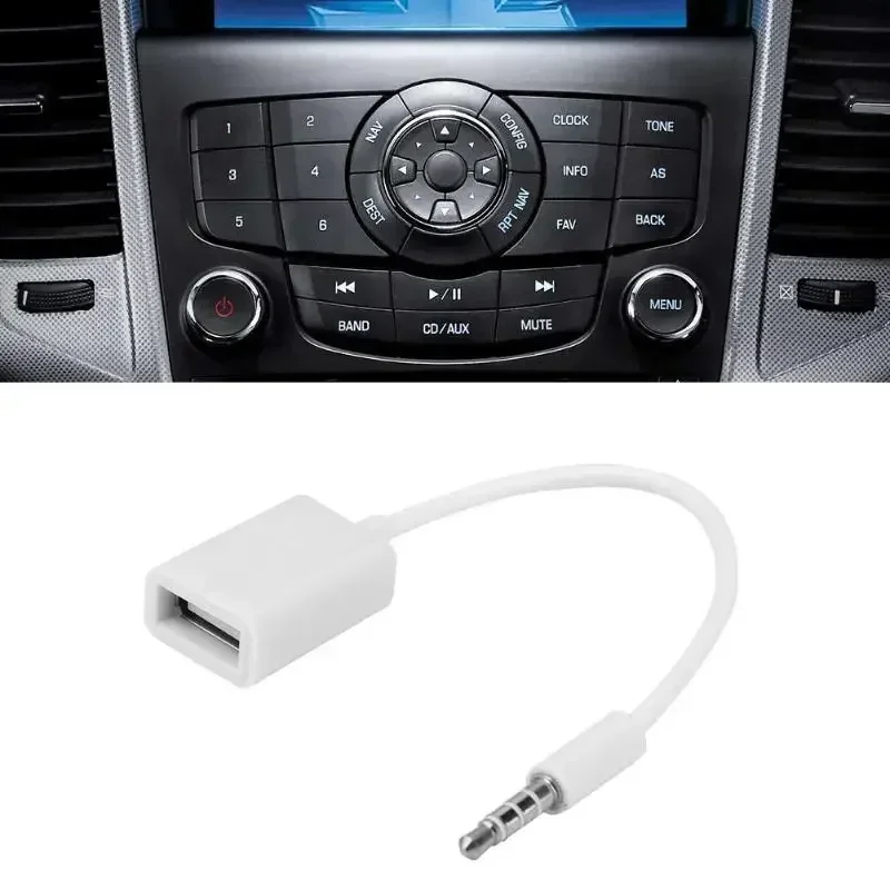 Câble adaptateur OTG femelle de type A mâle vers USB, accessoires de voiture, convertisseur audio AUX, ligne de câble, 15cm, 3.5mm, 2.0 rette