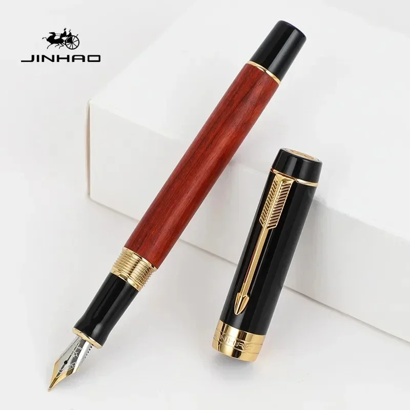 Imagem -04 - Jinhao 100 Mini Caneta Tinteiro Seta Dourada Clipe Caneta de Luxo m f ef Nib Escrita Canetas de Tinta Papelaria Negócios Escritório Material Escolar