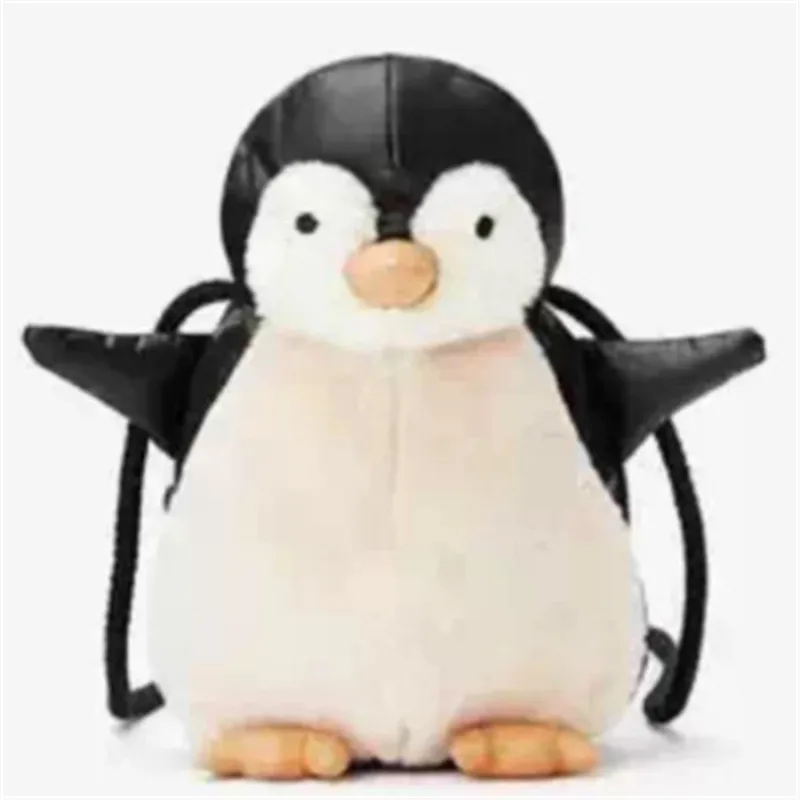 Crianças Bag Penguin Shape Bag Cartoon Feminino Cute Mini Bags Bolsa Crianças Meninos Meninas Saco Pequeno Messenger Cute Black White Bag