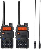 2PCS Baofeng UV-5R Radio 5W 1800mAh Battery With 771 Antenna UV5R Walkie Talkie FM VHF UHF Ham Radio With Headphones