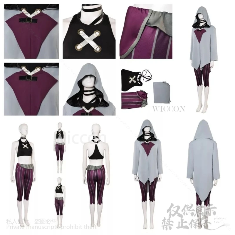 Anime Movie Arcane Cosplay Game LOL Costume Jinx Women Fantasia Halloween Christmas Party Suits Customized For Girls Woman