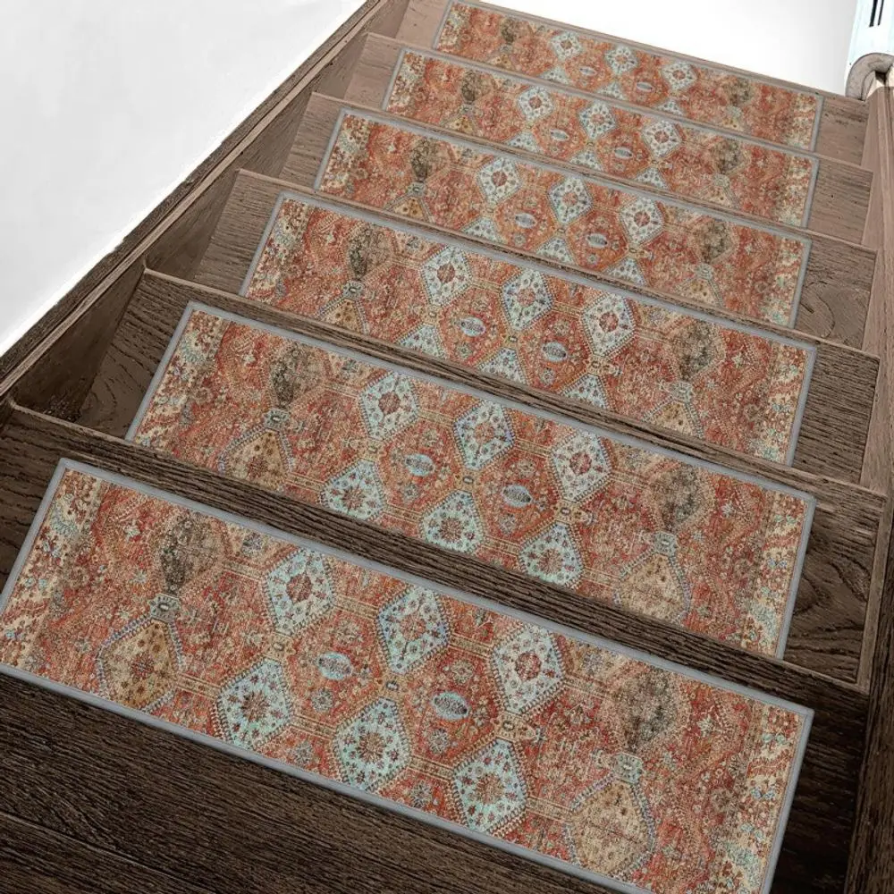 VIKAMA Patterned Printed Staircase Tread And Step Pad Dirt-Resistant Slip-Proof Suitable For Elderly And Children For Home Decor