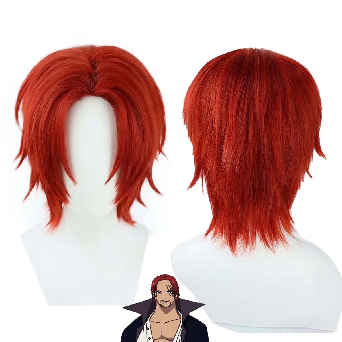 

Хэллоуин повседневная вечеринка мужской красный хвокс косплей короткий парик из синтетических волос