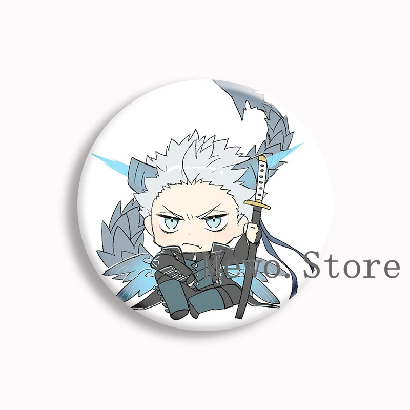 Game Devil May Cry Demon Hunter Anime Soft Button Pin Hot Game