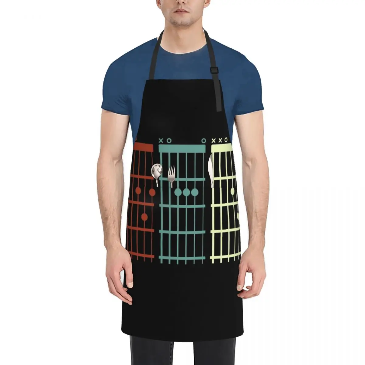 

Guitarist Dad Guitar Apron Costume Waiter Kitchen Funny Dress Apron