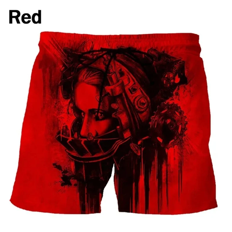 Horror Movie Saw 3d Printed Men\'s Hot Summer Beach Shorts Pants Swim Trunks Masculina Briefs Boys Cool Ice