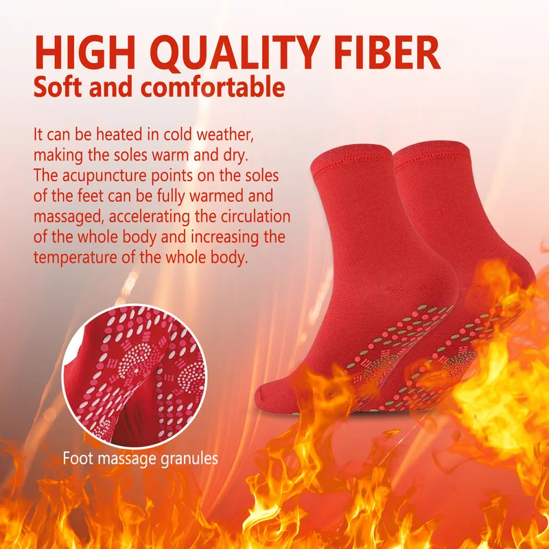  Coldproof Winter Socks Warm Outdoor Sports Foot Care Massage NonSlip Winter Exercise Daily Foot Warmth