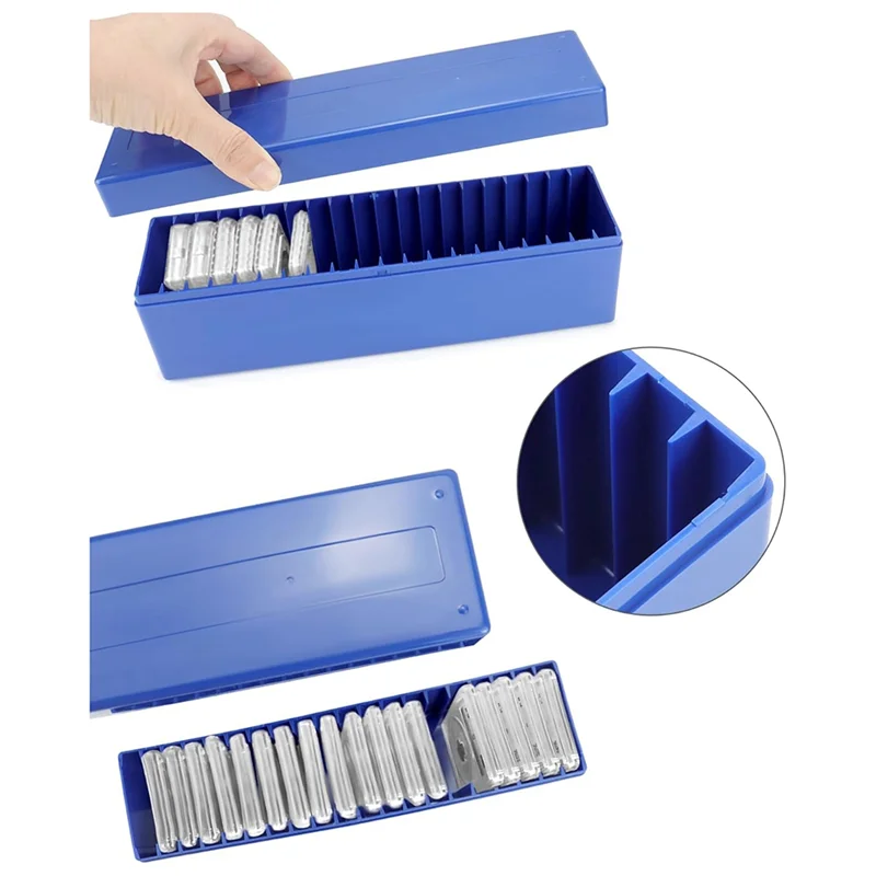 A41Z-2Pcs Coin Slab Storage Box Compatible With 20 Slab Coin Holders, Plastic Coin Box Coin For Collectors Coin Storage
