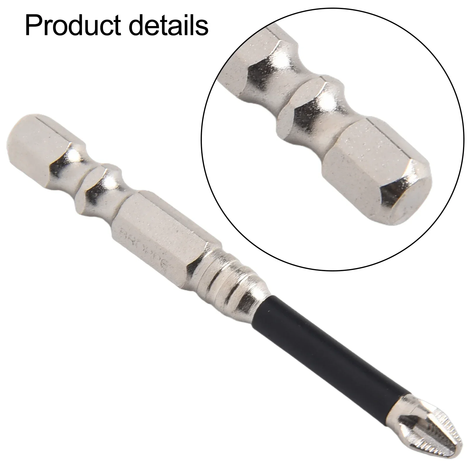 1pc Cross Magnetic Screwdriver Bit  Alloy Steel Anti-Slip Long Drill Bits PH2 Magnetic Batch Head Impacts  WaterProof Bits Set