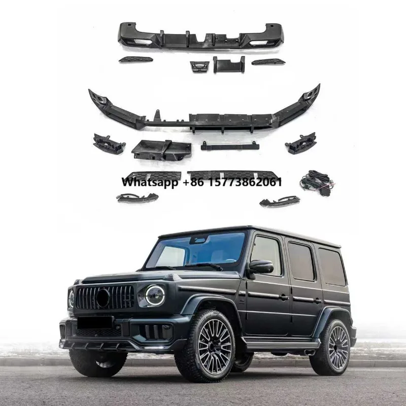 

High Quality W465 G63 TOP Style PP Material Front Lip Rear Diffuser Car Exterior Accessories