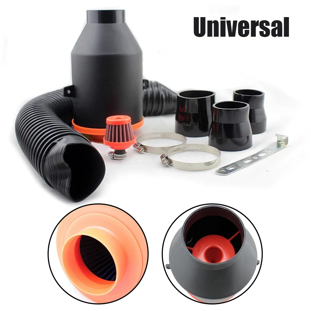 

Universal Cold Air Filter Induction Kit for Engine Clean Air Intake Ducting High Flow Intake Filters Modified Air-intake Box Set