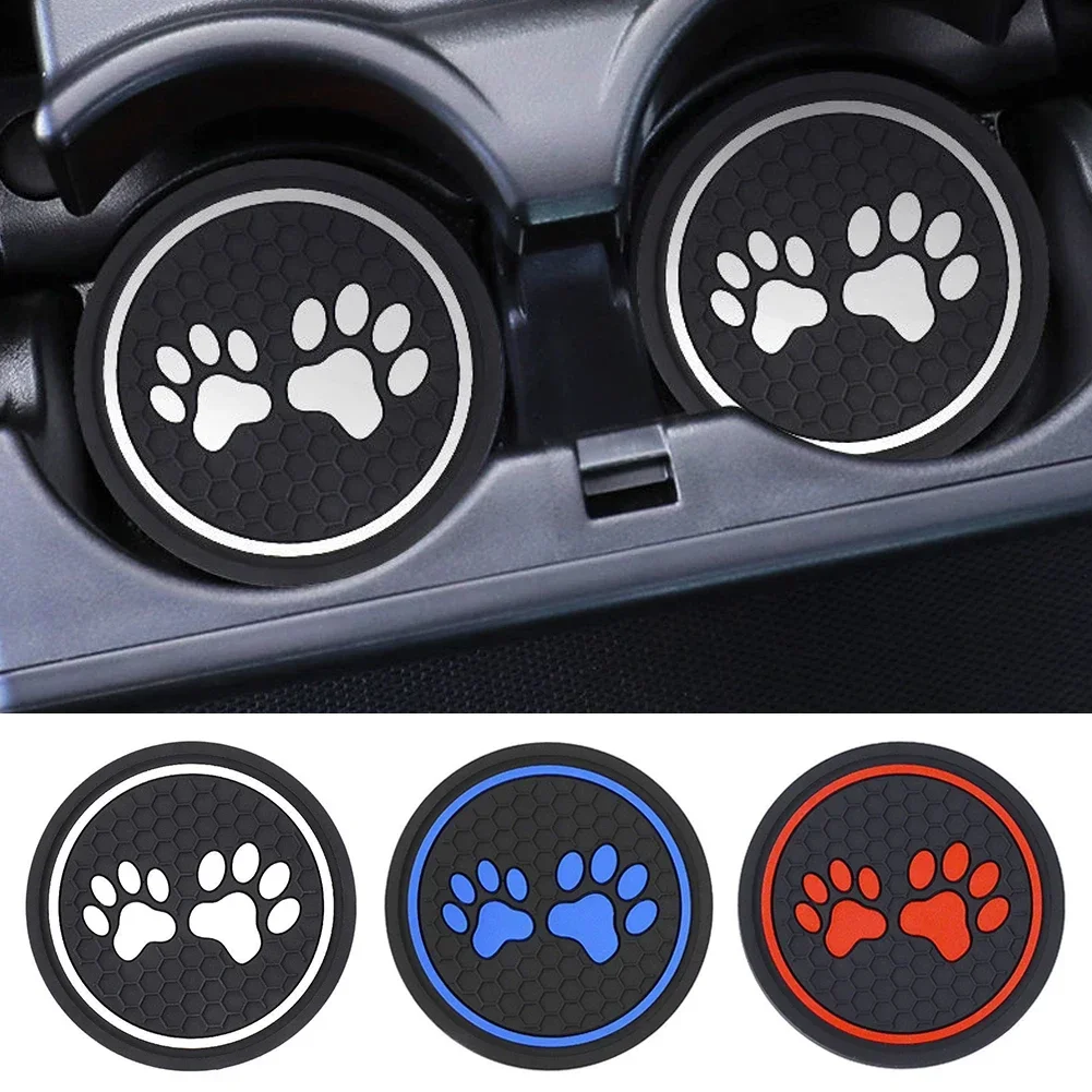 2PCS Car Coasters Cup Mat Universal Holder Anti Slip Bottle Pad Insert Pads Interior Most Water Cups Car Accessories