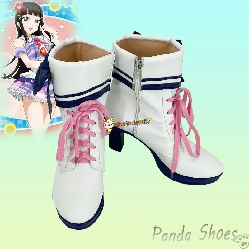 Zapatos de Cosplay Lovelive Aqours, botas de Anime Cos, cómic Takami Chika Sakurauchi Riko, accesorios de vestuario, zapatos para Con Halloween
