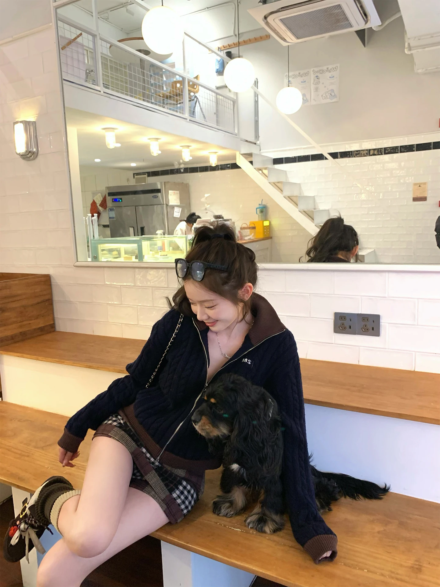 

NNS M1U Series Comfortable Knitted Zipper Collar Sweater Color Block Vintage Style Long Sleeve Women's Fashion Online Exclusive