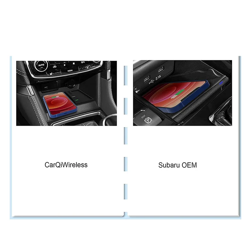 

ABKI-10W Car Mat Center Console Storage Box Wireless Charger For Subaru Forester 2019-2022 Wireless Charging Pad Parts Accessori