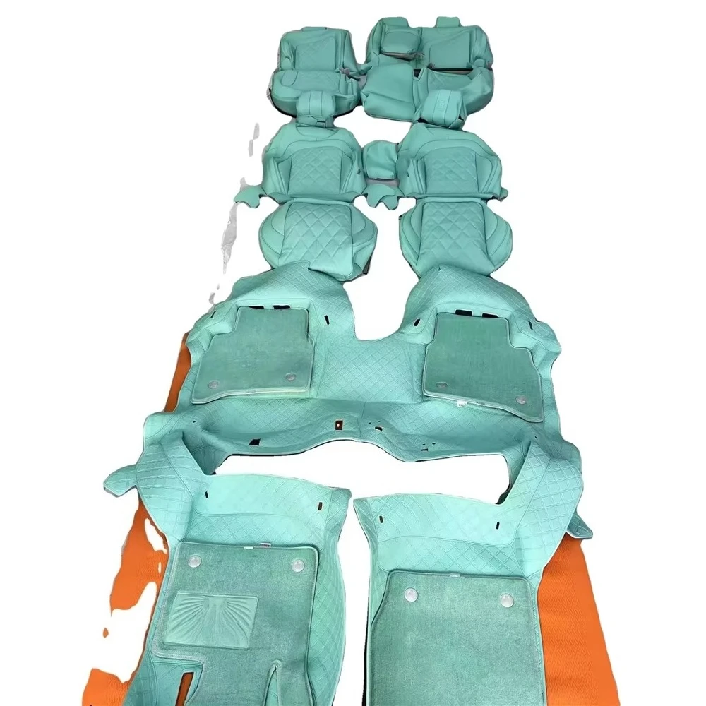 S Class S63 Luxury Full Set Leather Seat Cover Whole Car Interior Wrapping for  S W221 W222 W223