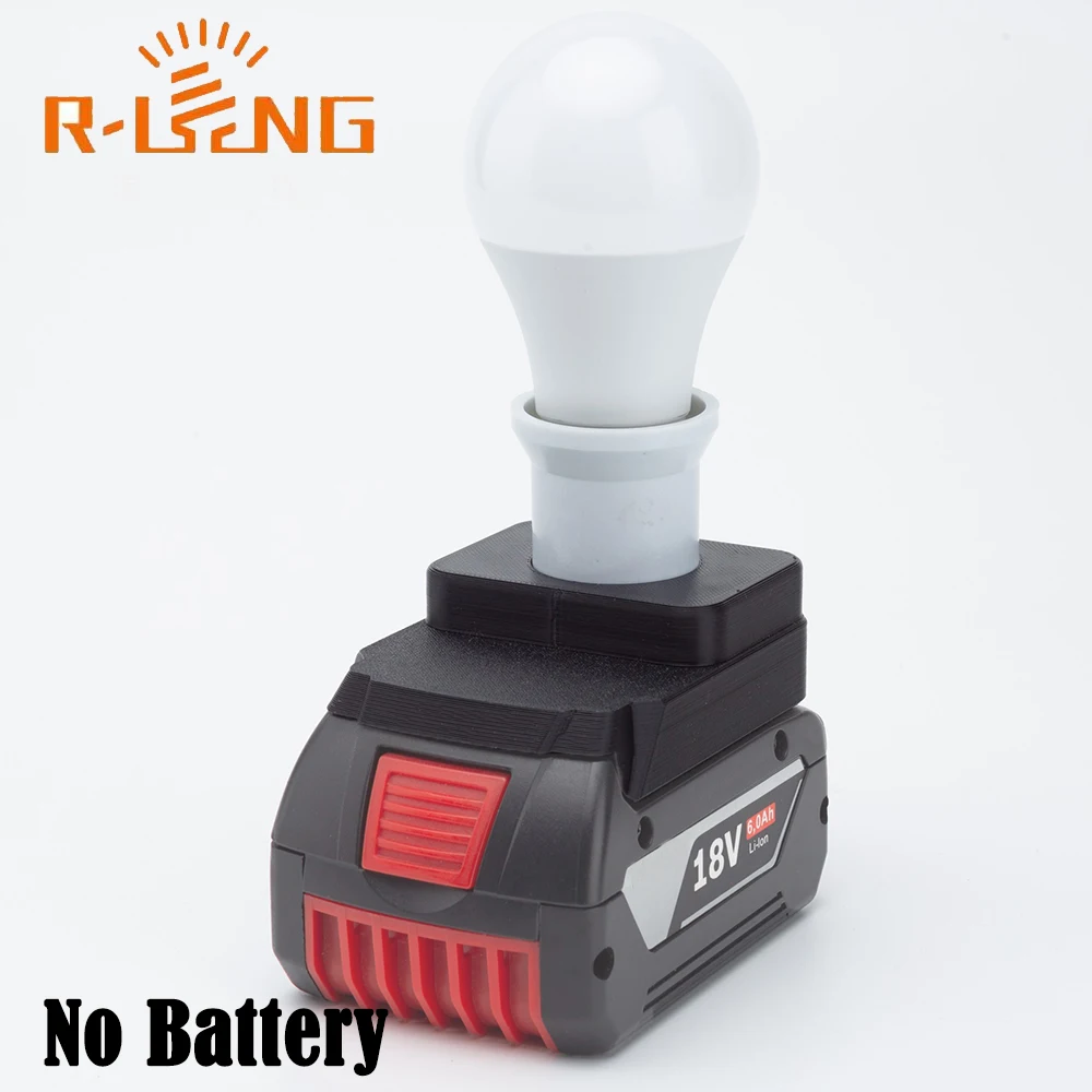 Lâmpada Led de Luz de Trabalho 5w E27 para Bateria de Lítio Série Bosch 18v Lâmpada de Luz Portátil Interna e Externa sem Bateria