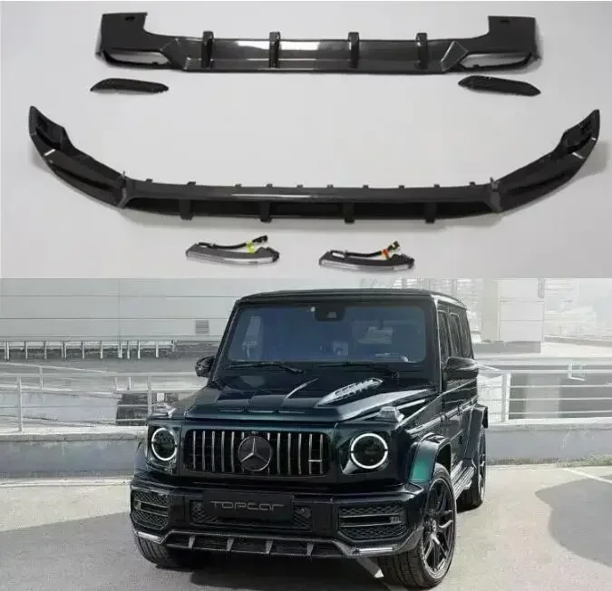 New！ Body Kits For Benz W464 G-Class G500 G63 AMG 2019-2023 Real Carbon Fiber Front Bumper Lip Splitters Rear Diffuser Spoiler