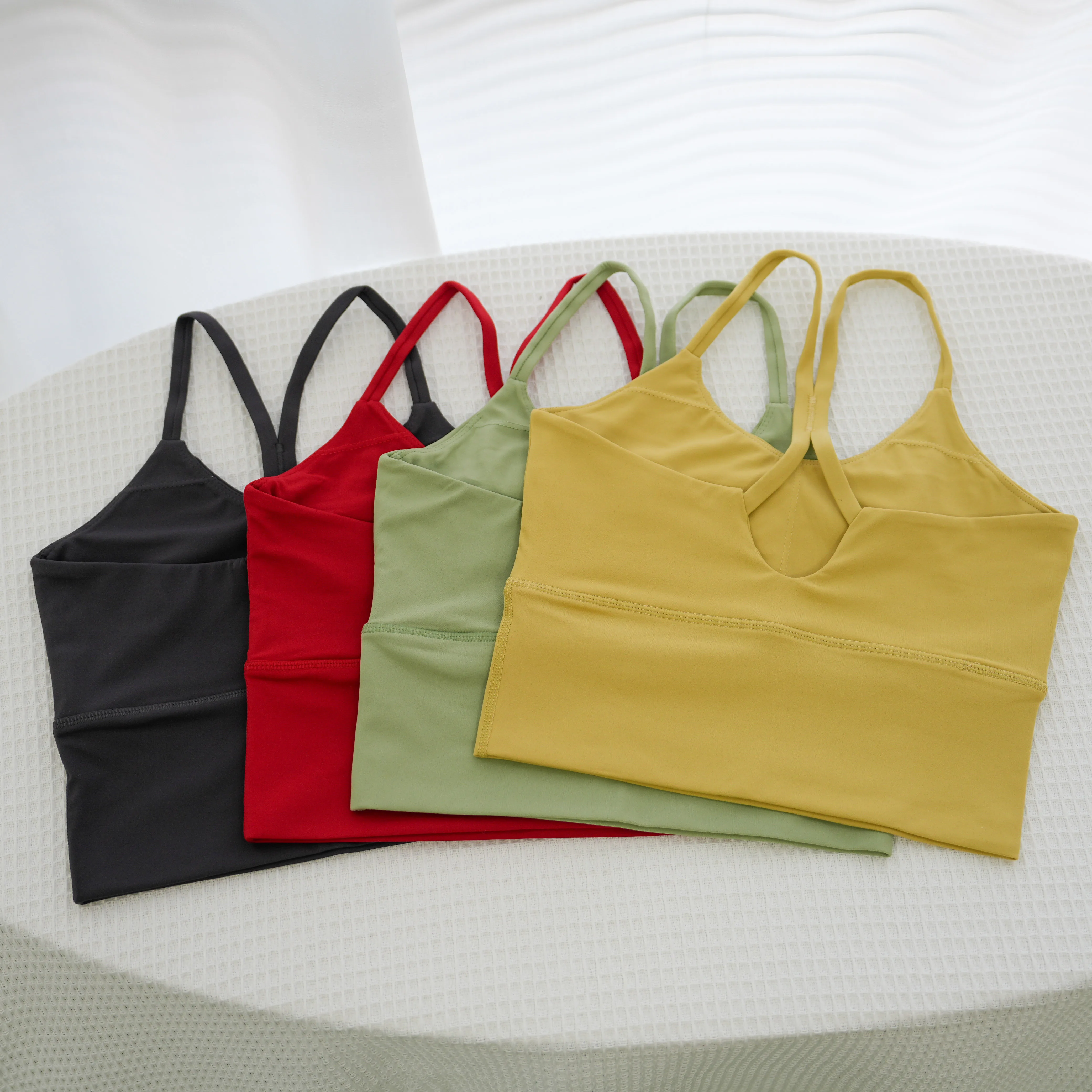 

Daimu Live Solid Color Women Cross back Fitness sport Bra high strength Tight Top Comprehensive Training Gym Yoga Underwear