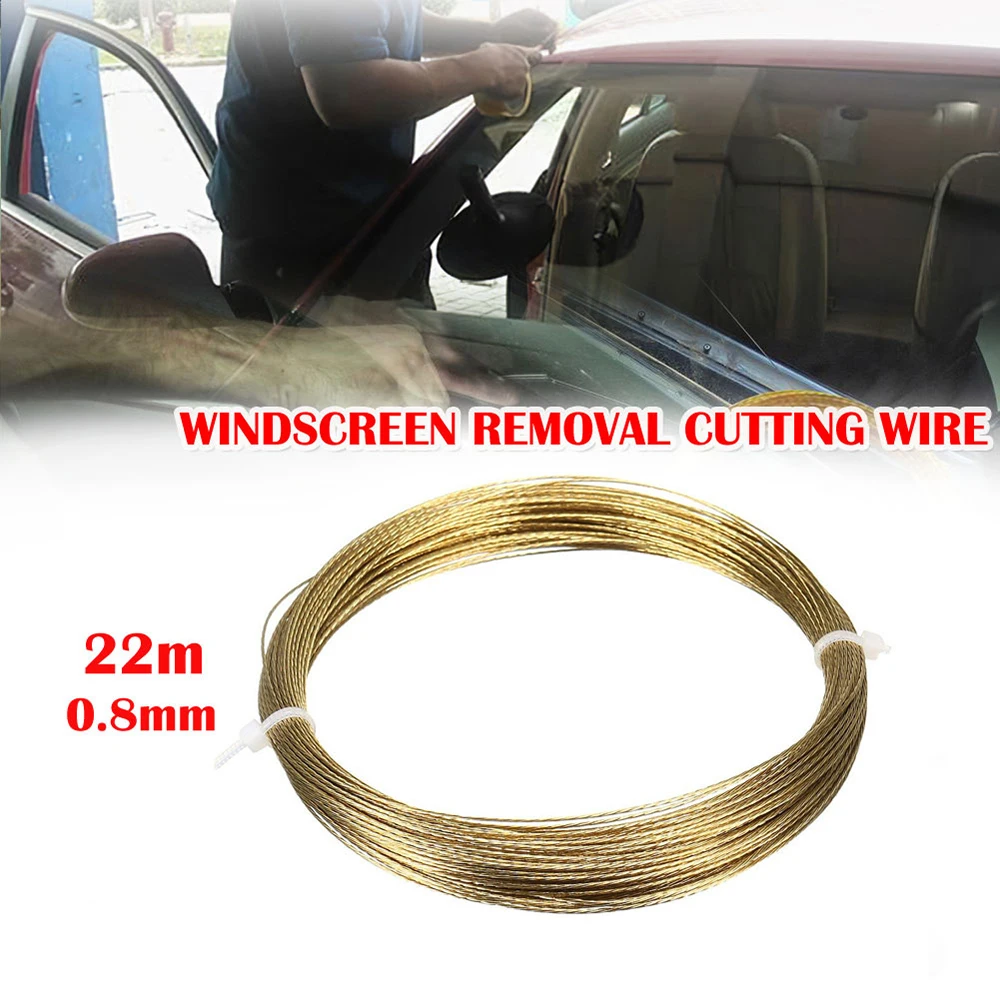 Glass cutting string, windshield cutting tool, thickness 9 7 3 strong steel wires