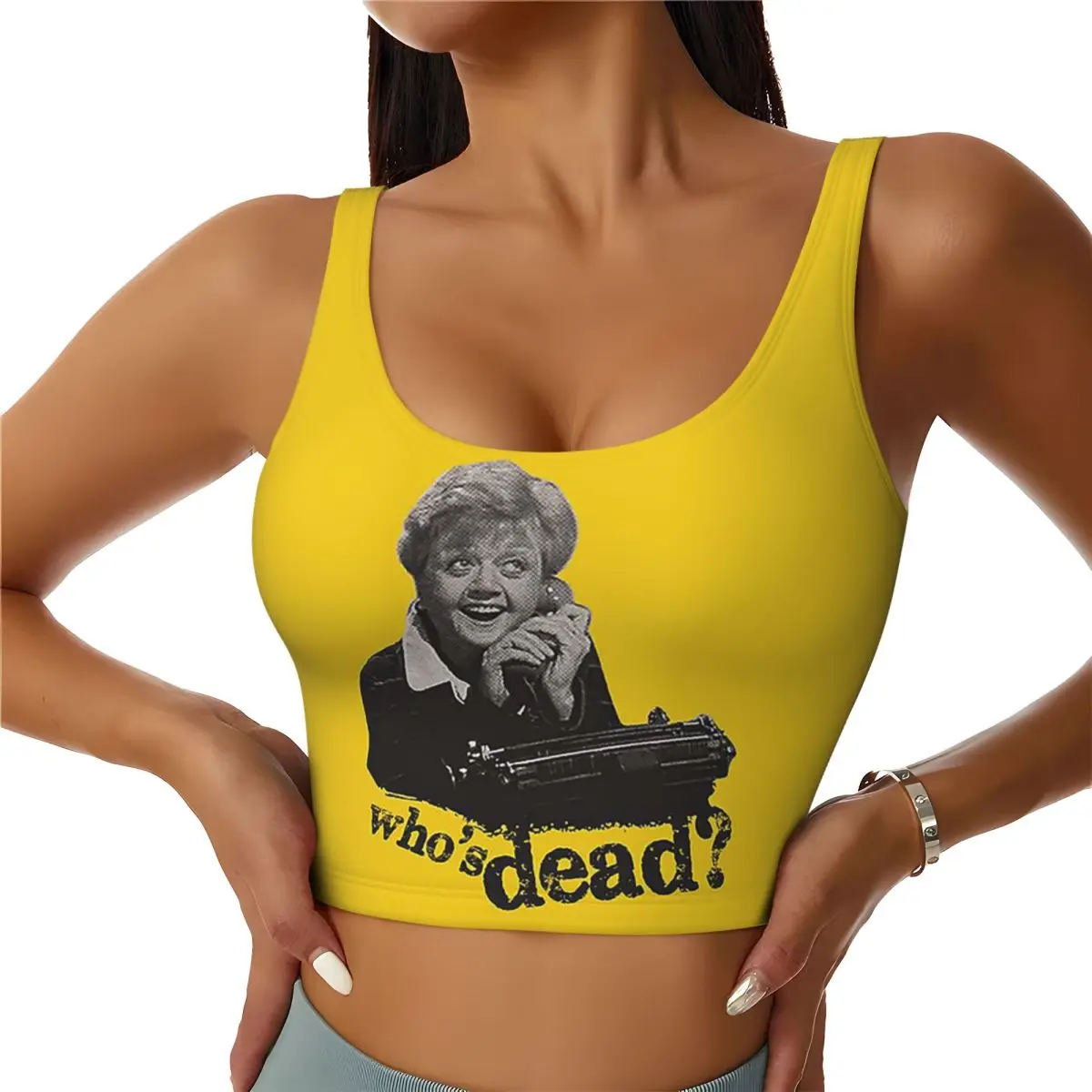 

Custom Murder She Wrote - Fletch Women Sports Bra High Impact Vest Gym Workout Yoga Crop Tank Top