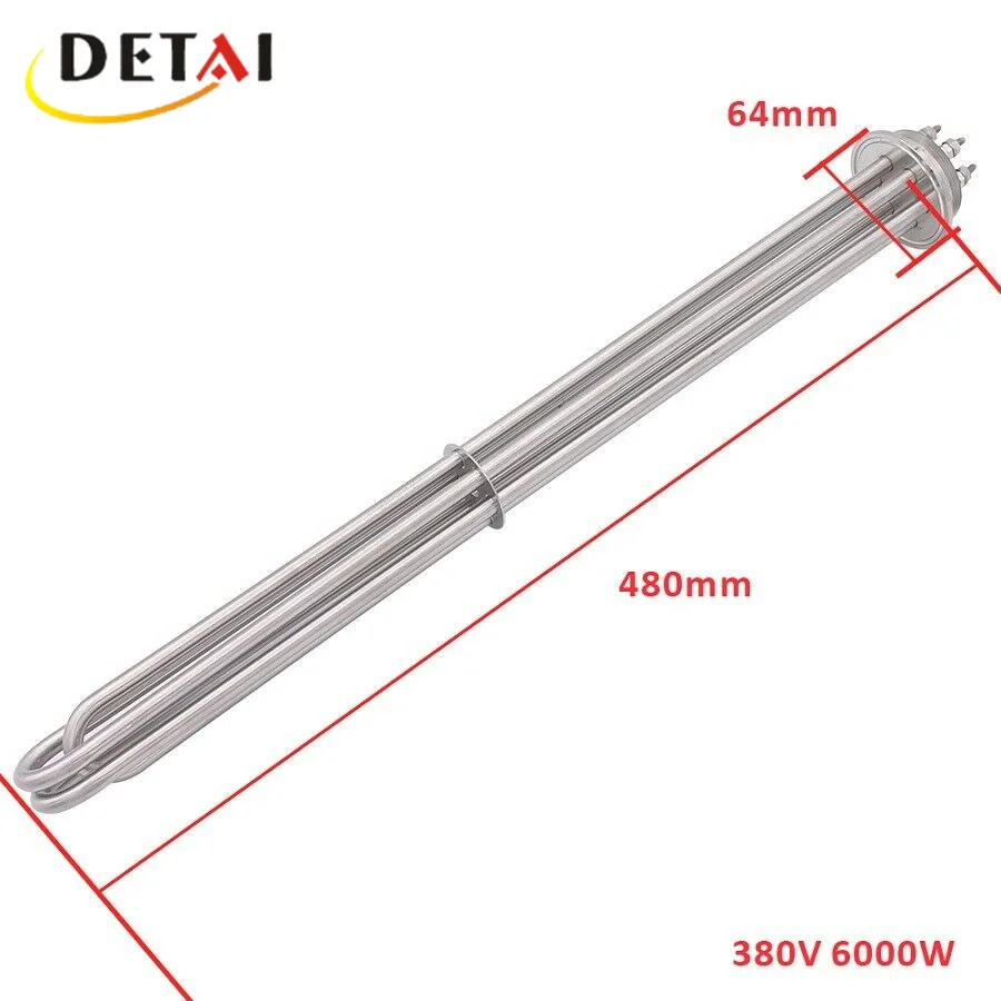 220V/380V 6KW 2 Tri-clamp OD64mm Stainless Steel Heater Element Water Heater Element For Brewery And Distilling
