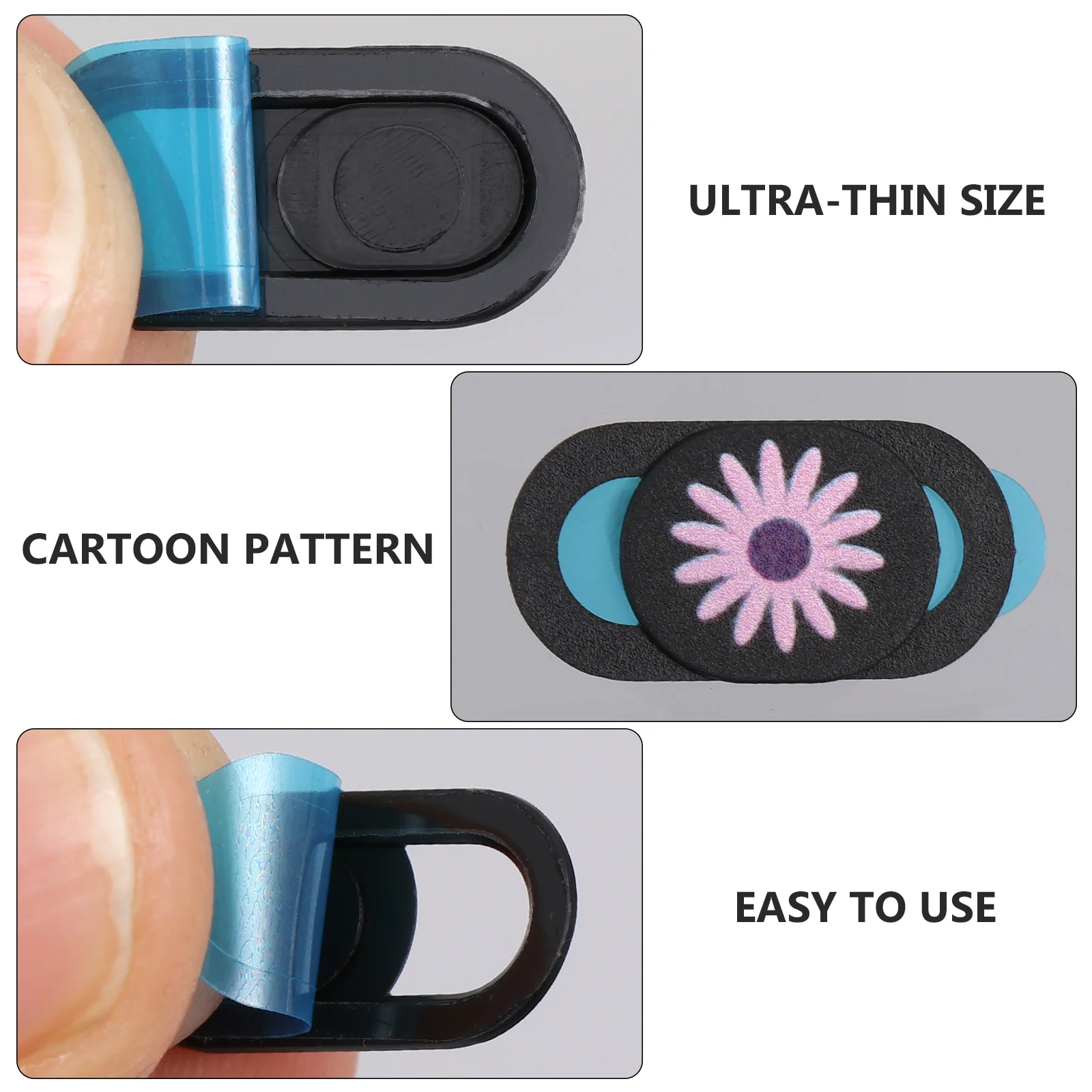 3Pcs Webcam Cover Slider for Laptops Tablets Strong Adhesive Privacy Protection Large Hole Decorative Camera Cover