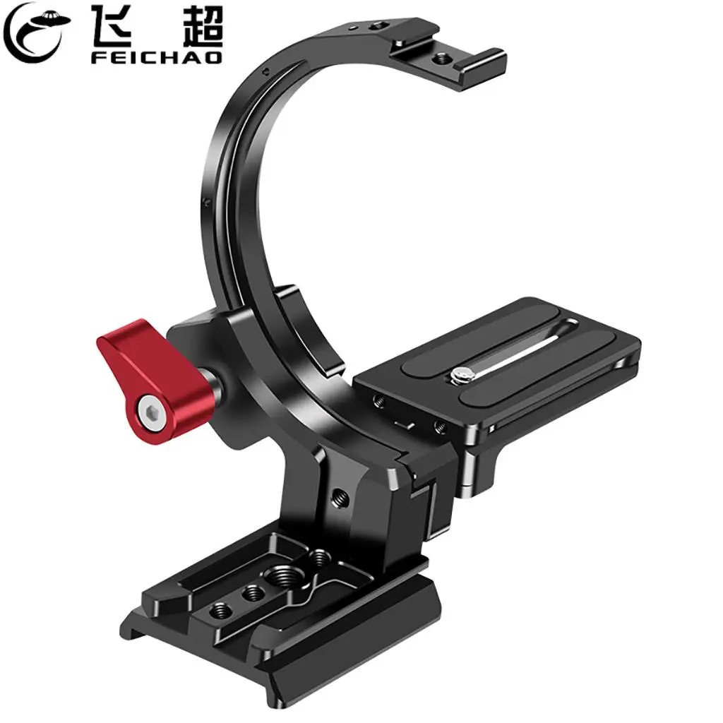 

Lens Support Bracket Semi-circular Ring Horizontal Vertical Shooting for DSLR Camera Video Holder Cold Shoe Mount 1/4" Expansion