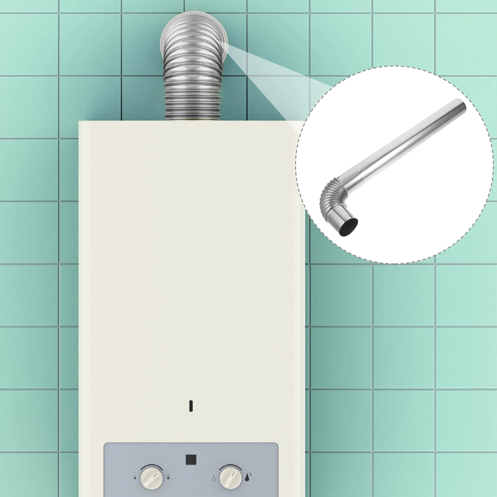 1 مجموعة مرنة مدخنة العادم الفولاذ المقاوم للصدأ موقد معدني المداخن مدفأة تنفيس خرطوم للمنزل مدخنة العادم