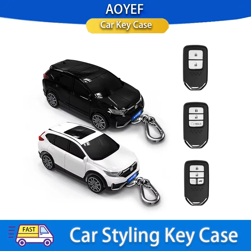 For Honda CRV Key CASE Cover Car Model Key Protective Case Creative Personalized Gift Car Key Pack Buckle Key Cover Accessories