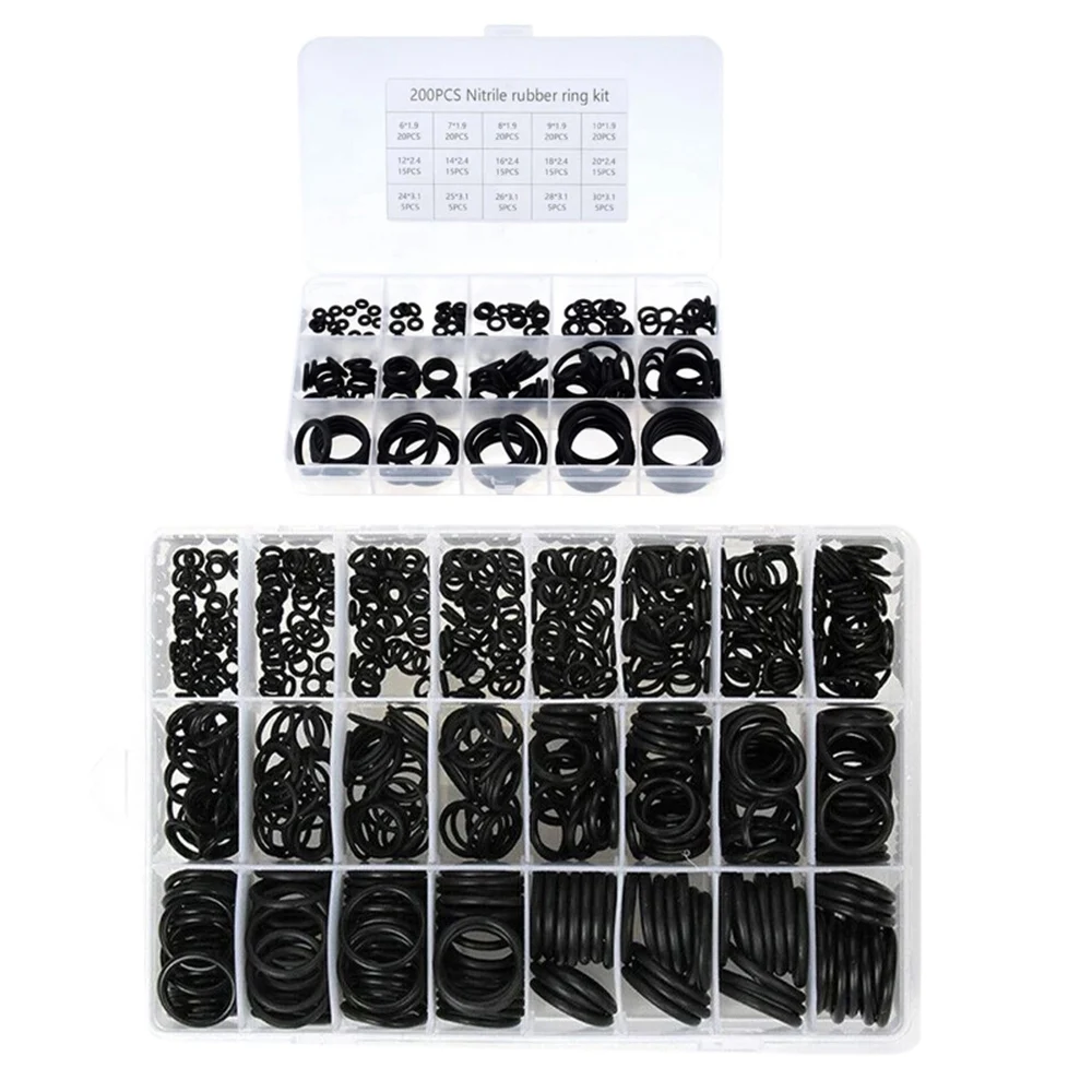 1400 Pieces Nitrile NBR O-Ring Gasket Kit Air Conditioner Seal Rubber Ring for Auto Faucet Pressure Line