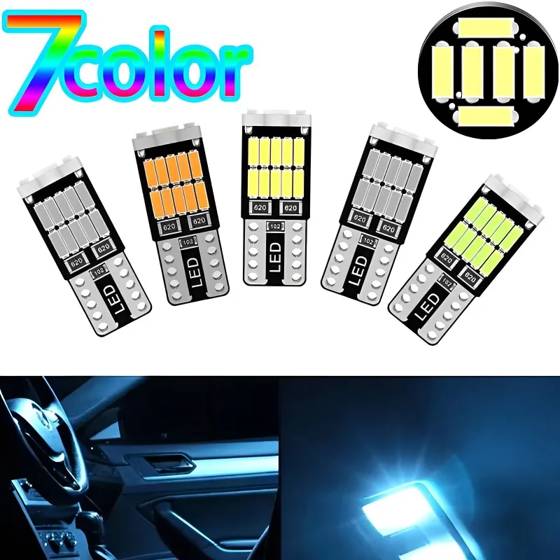 2pcs T10 Led Canbus No Error Car Interior Light T10 26 SMD 4014 Chip Pure White Instrument Lights B Car Parking Position Lights