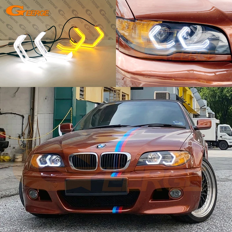 

For BMW 3 Series E46 Coupe Cabrio Convertible M3 Day Light Ultra Bright Concept M4 Iconic Style LED Angel Eyes Kit Halo Rings