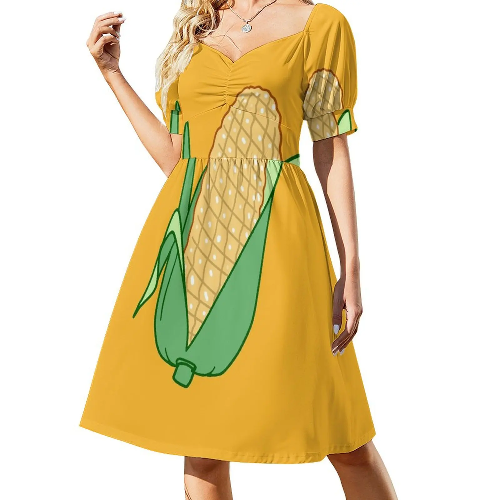 

Corn Short-Sleeved Dress Womens dresses dresses for special events dress for women summer Woman clothing