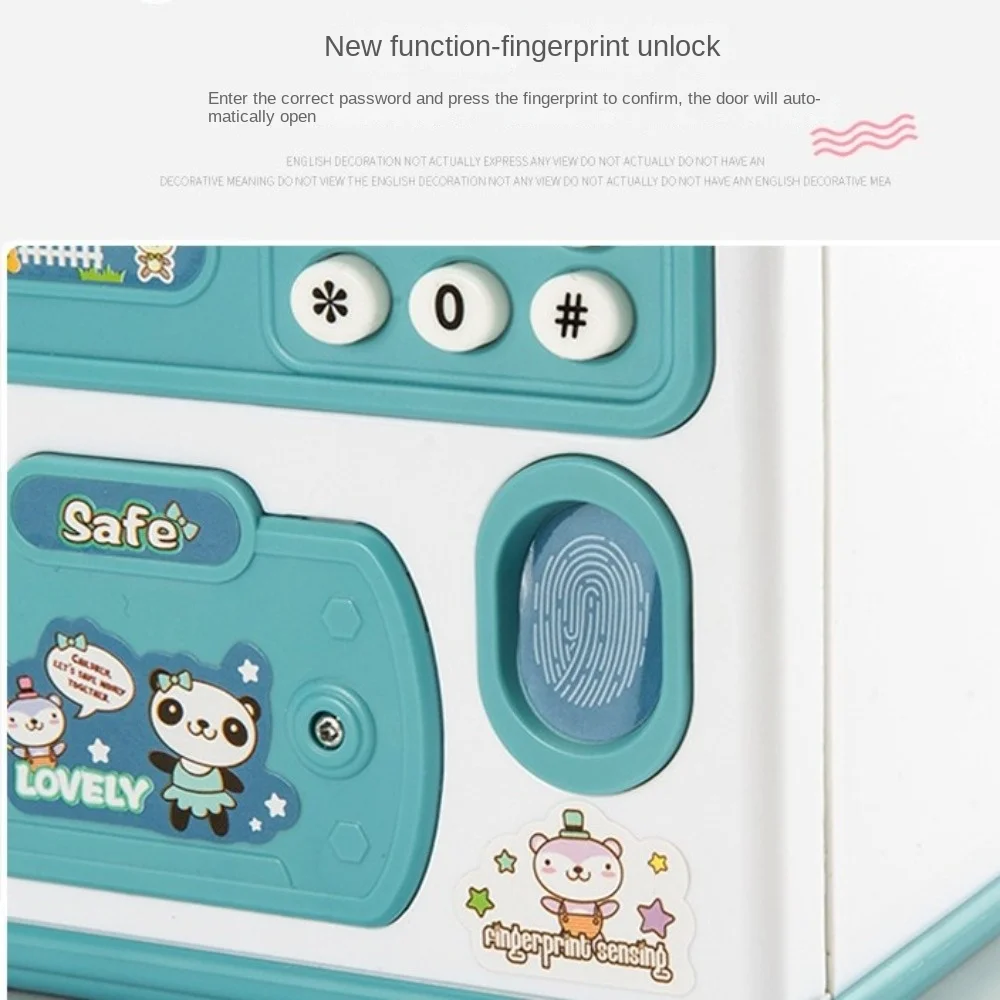 ปลอดภัยน่ารักเครื่อง ATM เพลงขนาดใหญ่ความจุการ์ตูน Money Bank พร้อมที่จับของเล่นเด็ก Cash Bank คริสต์มาสของขวัญ