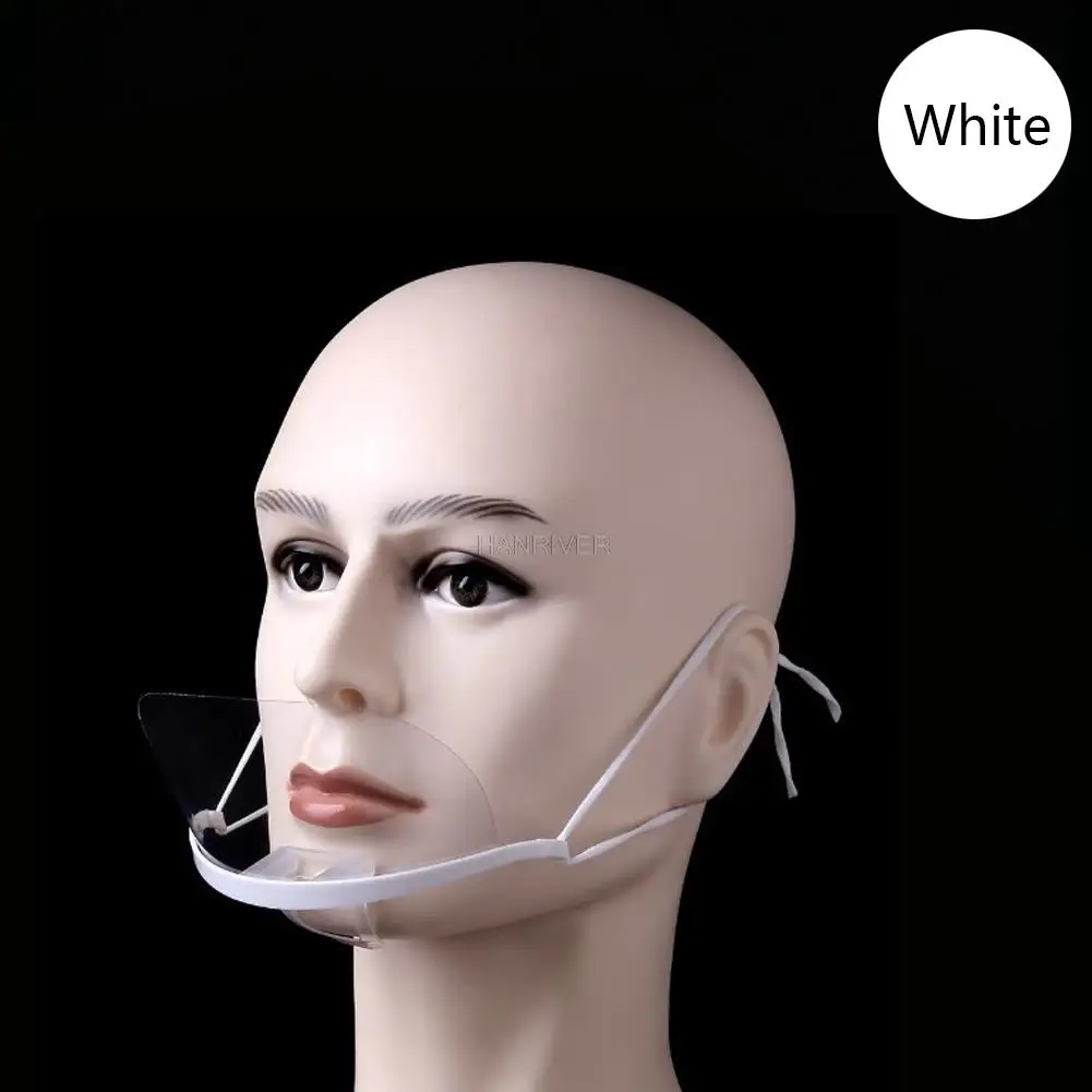 10Pcs 재사용 투명 안개 방지 얼굴 마스크 플라스틱 침 방패 입 커버 문신 메이크업 용품 건강 관리 액세서리