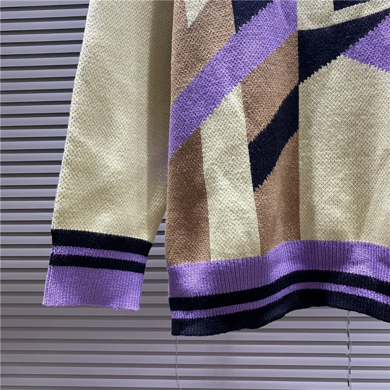American High Street House of Errors Sweater Spring Casual Men Women High Quality Fashionable Jacquard Knitted Pullover