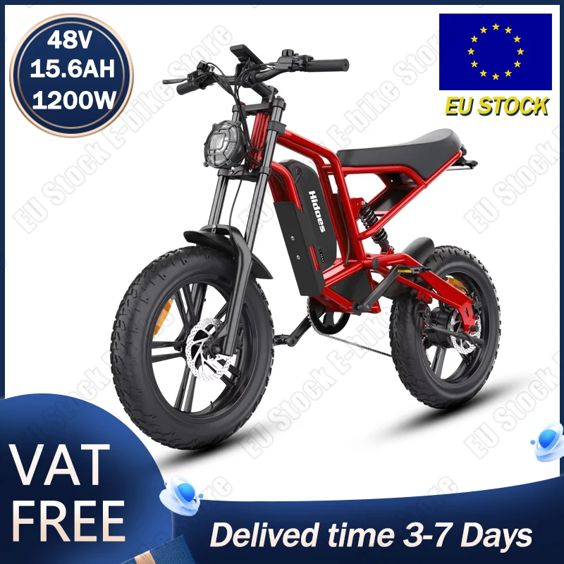 Bicicletta elettrica B6 1200W Motore brushless 48V15.6AH Batteria al litio fuoristrada E Bike 20 * 4.0 pollici Bici elettrica da montagna con pneumatici grassi