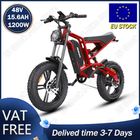 B6 Electric Bicycle 1200W Brushless Motor 48V15.6AH Lithium Battery off-road E Bike 20*4.0-inch Fat Tire Mountain Electric Bike