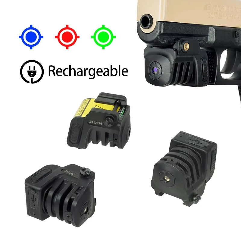 

USB перезаряжаемый красный, зеленый, синий лазерный прицел для страйкбола, оружие, пистолет для Taurus G2C G17, 9 мм, полноразмерный компактный пистолет