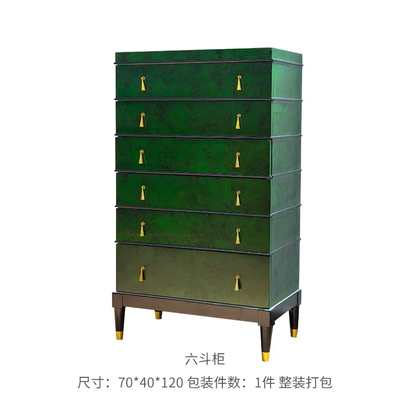 

Легкий роскошный комод из цельного дерева для хранения в гостиной, комод для спальни, главной спальни, простой шкафчик в стиле ретро