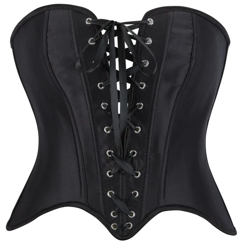 

Gothic Lace-up Bandage Corset Top Women's Sexy Waist Trainer Bustiers Body Shaper Versatile Satin Lingerie