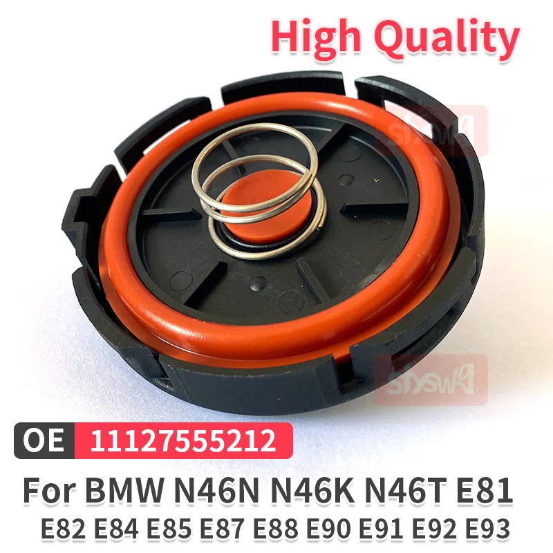 

For BMW N46N N46K N46T E81 E82 E84 E85 E87 E88 E90 E91 E92 E93 PCV Valve Cover Repair Kit Valve Cap With Membrane 11127555212