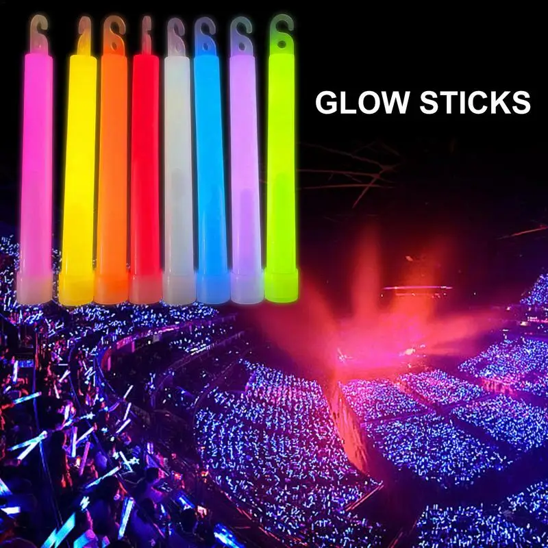 Glow Sticks For Kids 5.9in 8PCS Bright Glow Sticks With 12-Hour Duration Multi Use Glowsticks Light Up Toys For Parties Camping