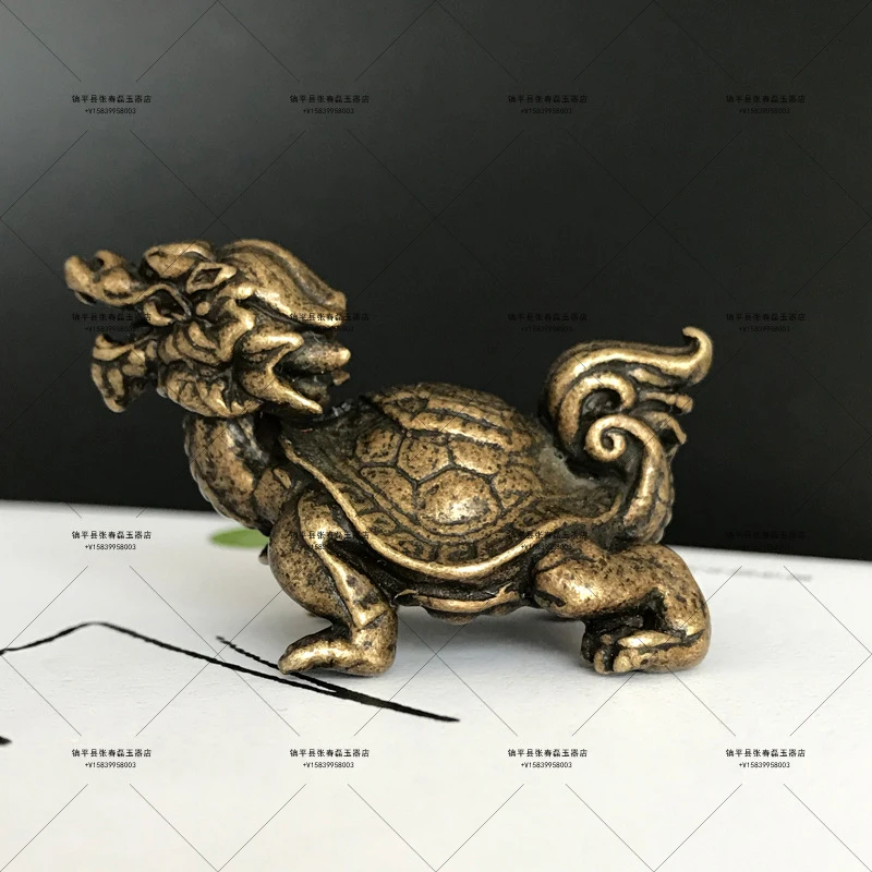 Home Decoration, Creative Brass Ornament, Craftsmanship, Copper Dragon Turtle