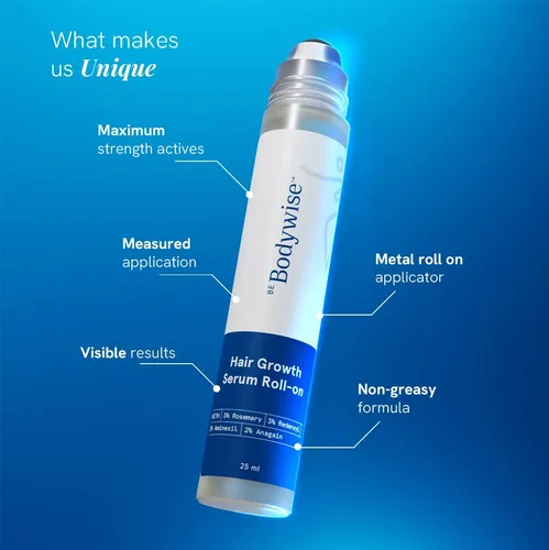Imagen 2 del producto Suero Roll-On Bodywise para el Cabello, para la Caída del Cabello y el Crecimiento del Cabello, Esencia de Extracto de Plantas, Mejora el Brillo del Cabello, Fortalece la Raíz del Cabello