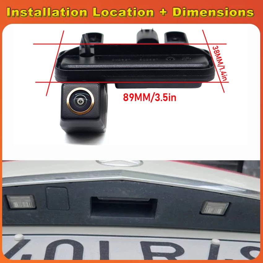 AHD CCD 1080P 170° Rear View Camera For Mercedes Benz B Class W242 W246 B180 B200 B220 2011 2012 2013 2014 2015 2016 2017 2018 - view 2